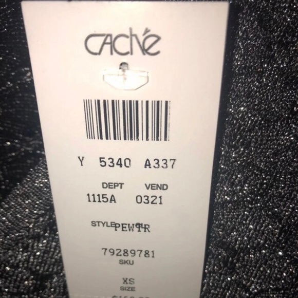 🔥NWT CACHE PEWTER METALLIC BODYCON DRESS HUGE DISCOUNT OVER 70% OFF - Picture 4 of 9